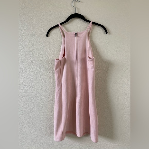 Jack by BB Dakota Pink Spaghetti Strap Suede  Feel Soft Mini Dress Size XS - Picture 3 of 9